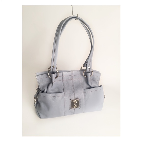 Tignanello Handbags - Tignanello genuine Leather blue handbag NWOT